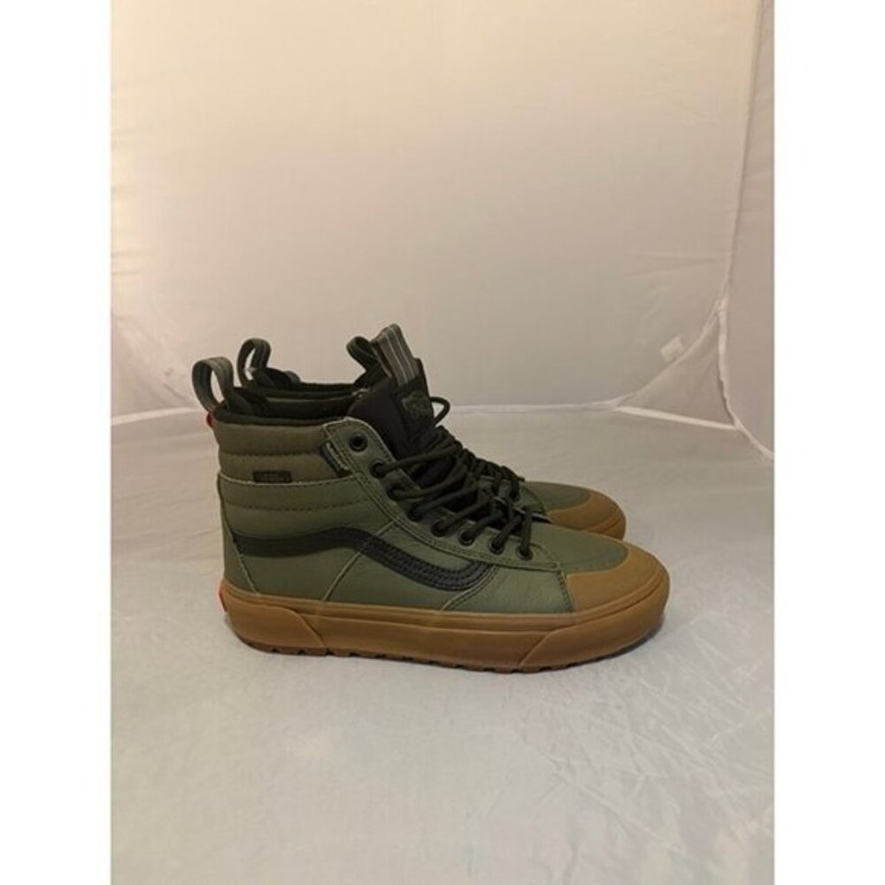 Vans off the wall green brown SK8-Hi boots MTE cold weather women’s sz 9 507698 - Picture 3 of 7